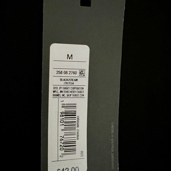 Chic Black and Cream Midi Dress - Picture 3 of 10